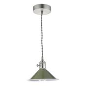 HADANO 1LT SUSPENSION ANTIQUE CHROME WITH OLIVE GR