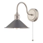 HADANO 1LT W/LT ANT CHR WITH ANTIQUE PEWTER SHD