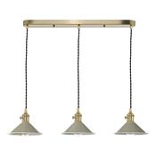 HADANO 3LT SUSPENSION BRASS WITH CASHMERE METAL SH