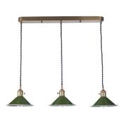 HADANO 3LT SUSPENSION BRASS WITH OLIVE GREEN METAL image