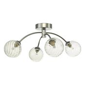 IZZY 4LT SEMI FLUSH POL CHR CW TWISTED GLS image