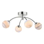 IZZY 4LT SEMI FLUSH POL CHR CW PLANET GLS image