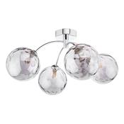 IZZY 4LT SEMI FLUSH POL CHR CW SMOKED GLS 150MM image