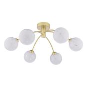 IZZY 6LT SEMI FLUSH GOLD CW CONFETTI GLS