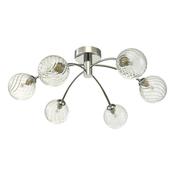 IZZY 6LT SEMI FLUSH POL CHR CW TWISTED GLS