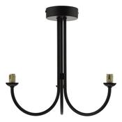 JARED 3LT SEMI FLUSH BLACK FRAME ONLY image