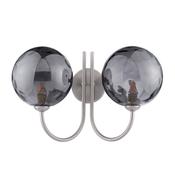 JARED 2LT W/LT SATIN NICKEL CW SMOKED GLS 150MM