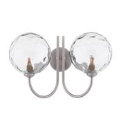 JARED 2LT W/LT SATIN NICKEL CW CLEAR GLS 150MM