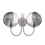 JARED 2LT W/LT SATIN NICKEL CW SMOKED/CLR GLS 150M