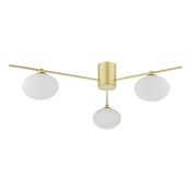 JASPER 3LT SEMI FLUSH PAINTED GOLD OPAL GLASS image