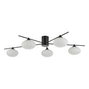 JASPER 5LT SEMI FLUSH MATT BLACK OPAL GLASS image