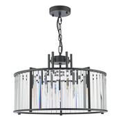 KIRAN 5LT PENDANT BLACK &amp; CLEAR GLS image