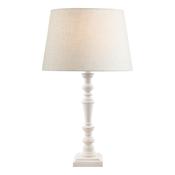 Laura Ashley Tate Wooden Table Lamp Distressed Off White Base Only image