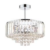 Laura Ashley Vienna 3lt Semi Flush Crystal &amp; Polished Chrome image
