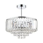 Laura Ashley Vienna 3lt Semi Flush Crystal &amp; Polished Chrome image