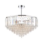 Laura Ashley Vienna 5lt Semi Flush Crystal &amp; Polished Chrome image