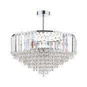 Laura Ashley Vienna 5lt Semi Flush Crystal &amp; Polished Chrome image