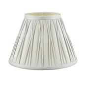 Laura Ashley Fenn Silk Empire Drum Shade Silver 20cm/8 inch image