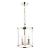 Laura Ashley Selbourne 3lt Lantern Polished Nickel Glass image