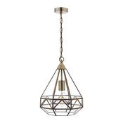 Laura Ashley Zaria Pendant Antique Brass Glass