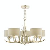 Laura Ashley Mulroy 5lt Antler Chandelier Champagne With Shades image