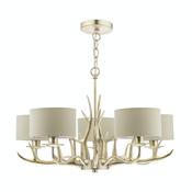 Laura Ashley Mulroy 5lt Antler Chandelier Champagne With Shades image