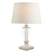 Laura Ashley Carson Small Table Lamp Polished Nickel &amp; Crystal Base Only image