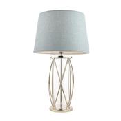 Laura Ashley Beckworth Large Table Lamp Polished Nickel Glass Base Only image