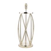 Laura Ashley Beckworth Large Table Lamp Polished Nickel Glass Base Only image