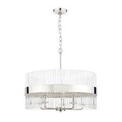 Laura Ashley Alexa 5lt Pendant Polished Nickel Glass Rods image