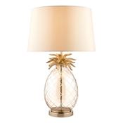 Laura Ashley Pineapple Large Table Lamp Champagne Cut Glass With Shade image