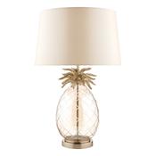 Laura Ashley Pineapple Large Table Lamp Champagne Cut Glass With Shade image