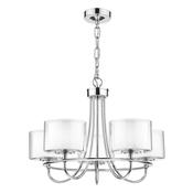 Laura Ashley Southwell 5lt Chandelier Polished Nickel &amp; Glass Shades image