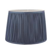 Laura Ashley Hemsley Pleated Silk Empire Drum Shade Midnight Blue 25cm/10 inch image
