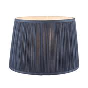 Laura Ashley Hemsley Pleated Silk Empire Drum Shade Midnight Blue 30cm/12 inch image