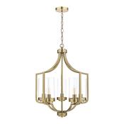 Laura Ashley Joseph 5lt Chandelier Antique Brass Glass image