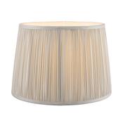 Laura Ashley Hemsley Pleated Silk Empire Drum Shade Silver 25cm/10 inch image