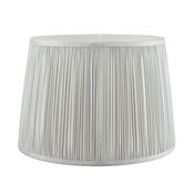 Laura Ashley Hemsley Pleated Silk Empire Drum Shade Silver 25cm/10 inch image