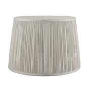 Laura Ashley Hemsley Pleated Silk Empire Drum Shade Silver 20cm/8 inch image
