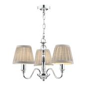 Laura Ashley Ellis 3lt Pendant Polished Chrome With Shades image