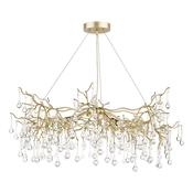 Laura Ashley Willow 5lt Pendant Satin Champagne Crystal