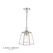 Laura Ashley Clayton Pendant Polished Silver Glass image