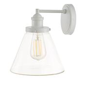 Laura Ashley Isaac Outdoor Outdoor Wall Light Matt Grey and Glass IP44 image