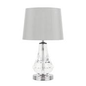 Laura Ashley Humby Touch Table Lamp Crystal &amp; Polished Nickel With Shade