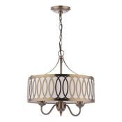 Laura Ashley Allerford 3 Light Pendant Satin Bronze and Taupe image