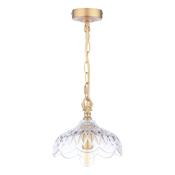 Laura Ashley Eversden Pendant Antique Brass and Crystal image