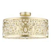 Laura Ashley Tilbrook 4 Light Flush Matt Champagne and Crystal image
