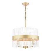Laura Ashley Alexa 3 Light Pendant Glass and Matt Antique Brass image