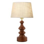 Laura Ashley Millbrook Table Lamp Dark Wood and Industrial Brass Base Only image