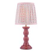 Laura Ashley Kelbrook Table Lamp Red Ceramic and Matt Antique Brass With Shade image